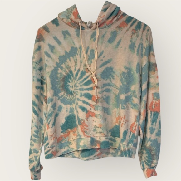 Ady P Tops - Colorful Tie-Dye Women's Hoodie